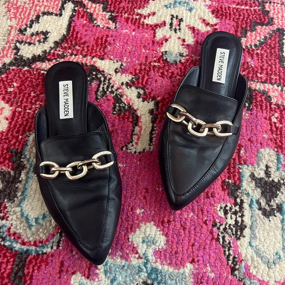 Steve Madden Black Mules - Picture 3 of 4
